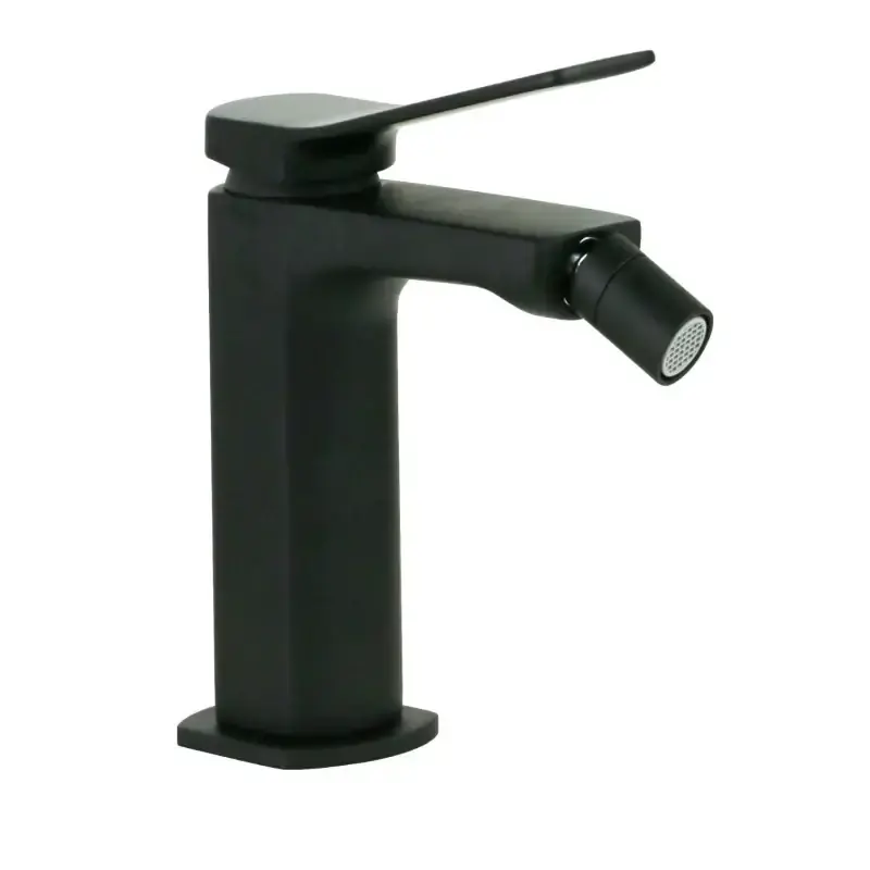 Matt black brass bidet mixer with oblique lever Paffoni Tilt TI131NO Compra Oggi Stesso