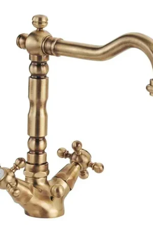Occasione Imperdibile Double lever basin tap with adjustable spout in bronze colour Porta&Bini Old Fashion 62510BR