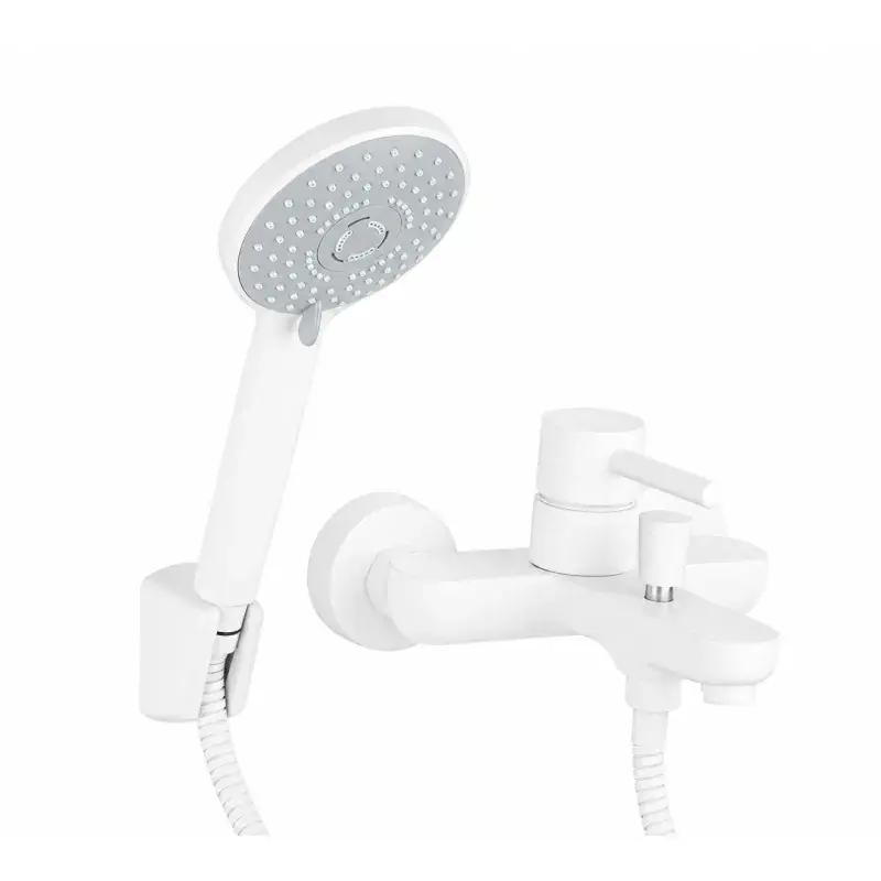 External bath mixer in matt white colour Pollini Jessy MXVAMCMMCBO Offerta Lampo
