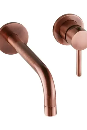 Wall-mounted basin mixer in copper color modern line Pollini Jessy MXLIMCMMCRA Nuovo Arrivo