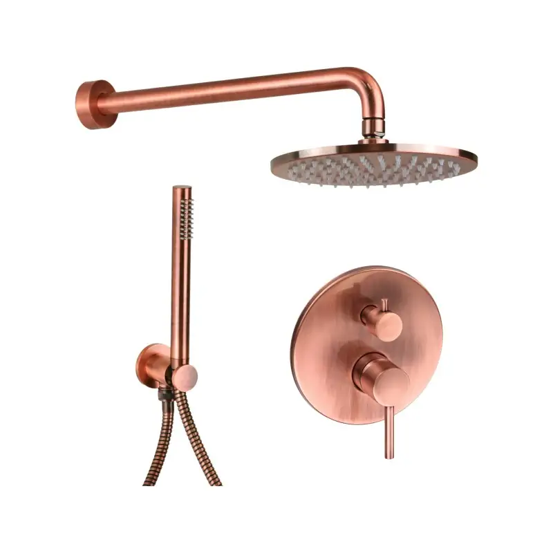 Acquista Ora Built-in shower kit in copper color with Ø20 cm shower head Pollini Jessy C477355255RA
