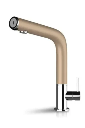 Electronic kitchen sink mixer with dual sensor technology in beige color DMP Hello 200 86801 Non Perdere