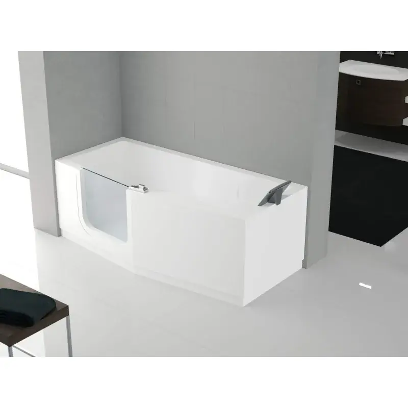 Offerta rectangular bath door entry facilitated novellini iris standard