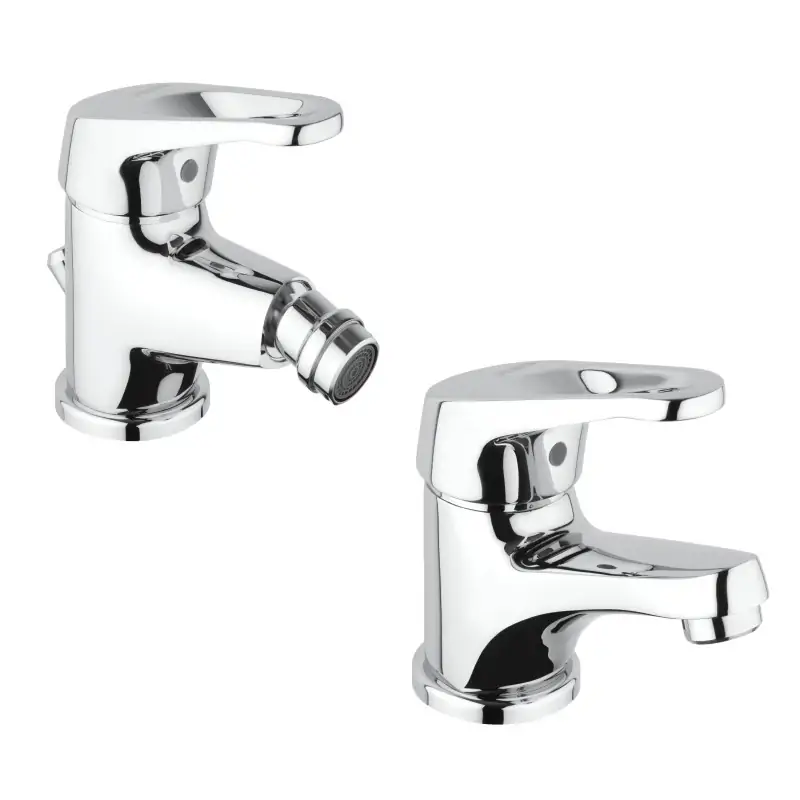 Offerta Speciale Complete set of basin and bidet mixers in chrome colour Piralla Naomi KITNAOMI2CR