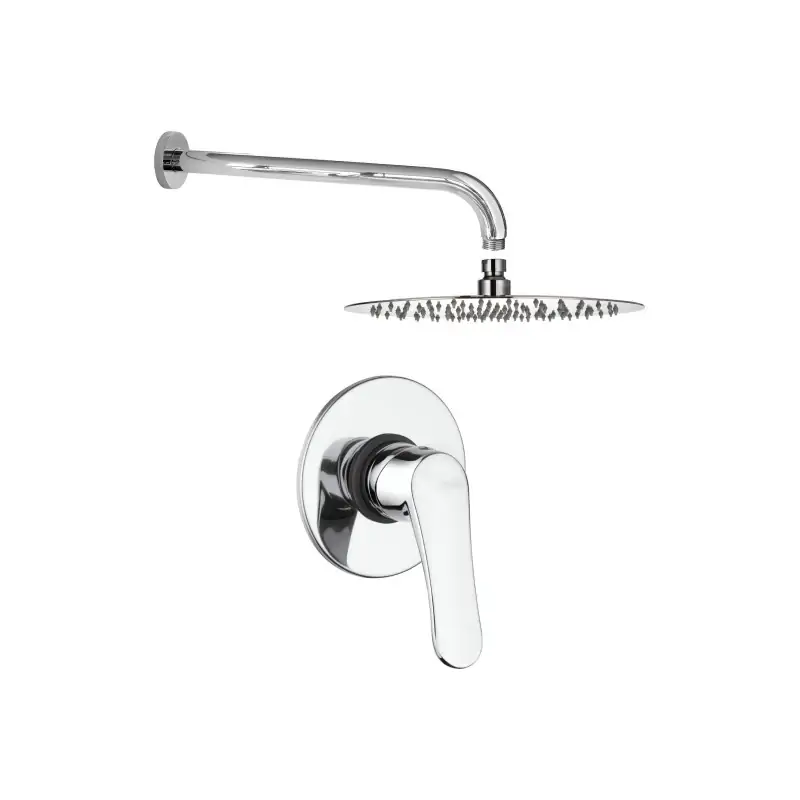 Shower kit with internal mixer, shower head and round arm Piralla Attila KITATTILA1CR A Buon Prezzo
