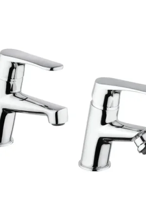 Chrome-coloured basin and bidet mixer kit Piralla Attila KITATTILA2CR Promo Stagionale