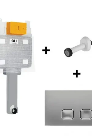 Built-in cistern kit for toilet water bonus with chrome plate and sleeve Oli Plus KITOLI74CR Occasione