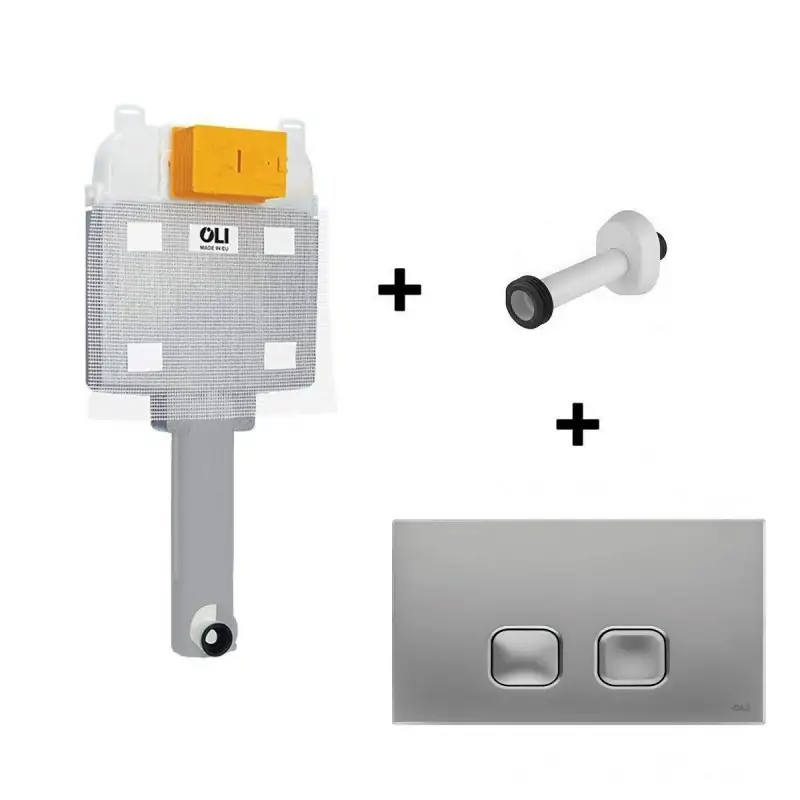 Built-in cistern kit for toilet water bonus with chrome plate and sleeve Oli Plus KITOLI74CR Occasione