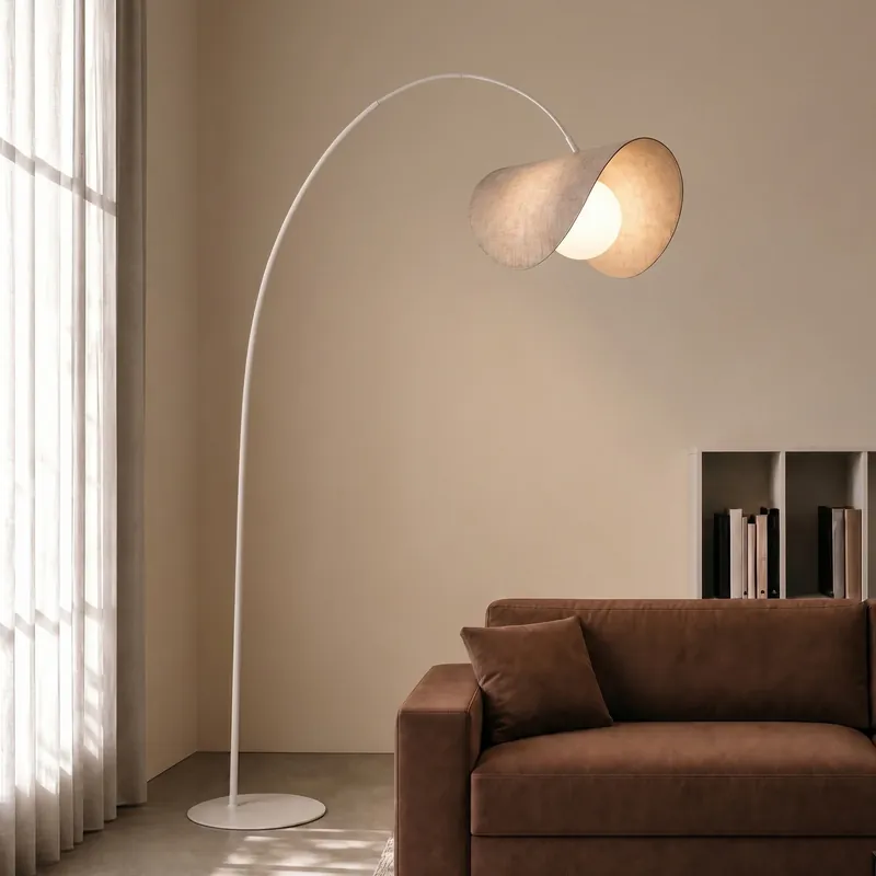 Lampada da terra con paralume in tessuto Must-Have