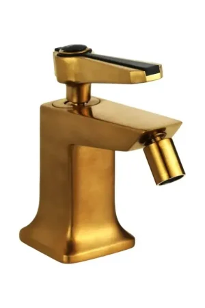 Affare Single hole bidet mixer in brushed brass color with click-clack waste Mamoli 1938 51380000065G