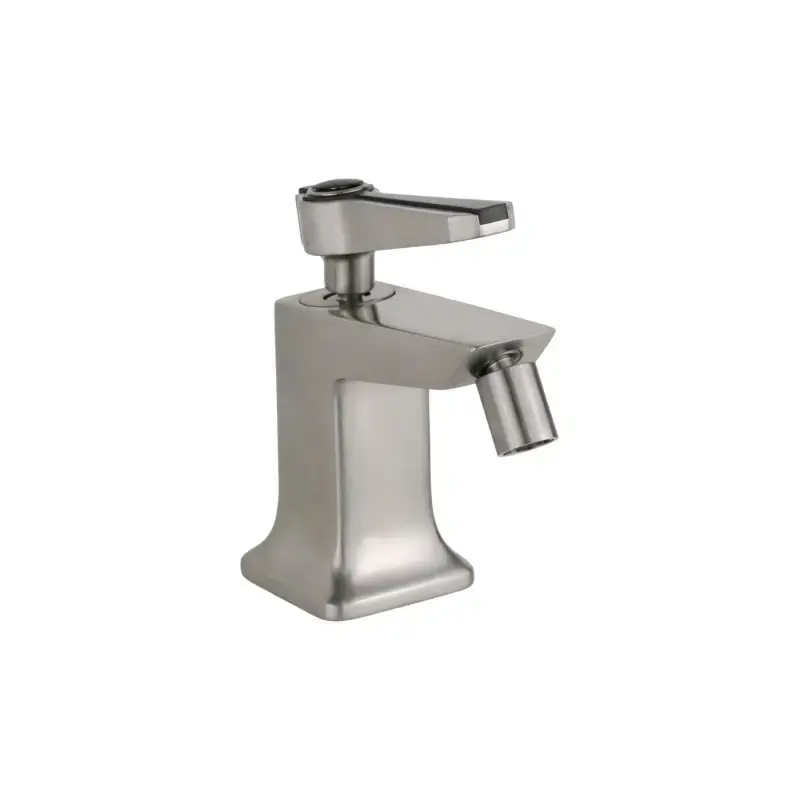 Must-Have Single hole bidet mixer in brushed steel color with click-clack waste Mamoli 1938 51380000065F