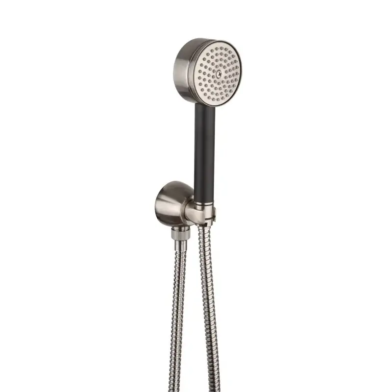 Shower set with water connection and hand shower in brushed steel color brass Mamoli Gio Ponti 0000FR14002F Promozione