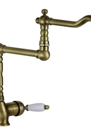Ultime Pezzi Countertop kitchen sink mixer with jointed spout in bronze colour Porta & Bini 50463BR