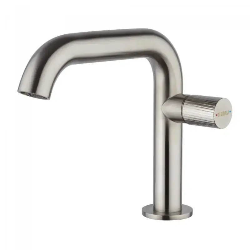 Single-lever washbasin mixer in brushed steel color Mamoli Tuttodunpezzo 47100000005A Promozione Esclusiva