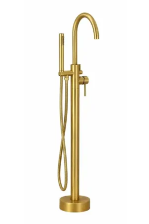 Bathtub mixer column for floor installation in brushed gold colour Pollini Jessy CL2166CC3OS Sconto