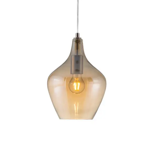 Miglior Prezzo Lampada a sospensione Paso di vetro, 1 luce, ambra