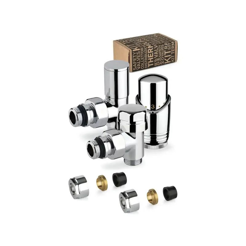Vendita Finale Chrome-coloured thermostatic furnishing valve kit with copper pipe connection APM 100KC 015 R 12