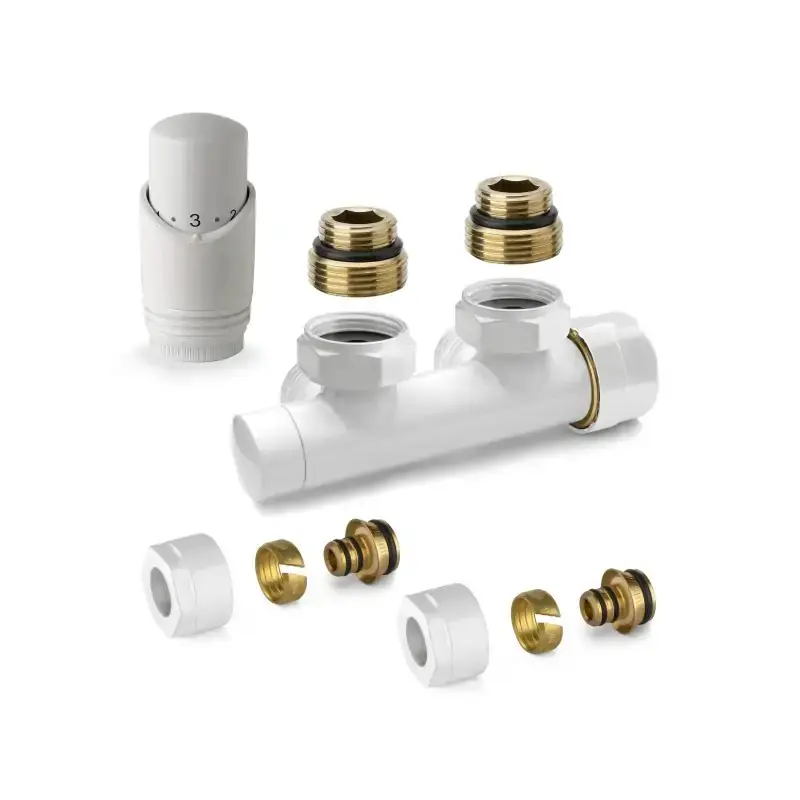 Bestseller White thermostatic square H valve kit with adapter for multilayer pipes APM 343KB 015 M 16 12