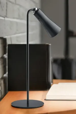 Subito Disponibile Lampada da tavolo ricaricabile a LED Maxi, nera, in metallo, dimmerabile,