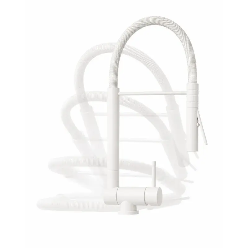 Subito Disponibile Matt white kitchen mixer with folding spout spring NICE 29034M1BO