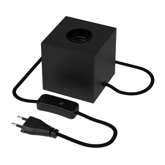 Prezzo Basso Calex lampada da tavolo cubica, nero