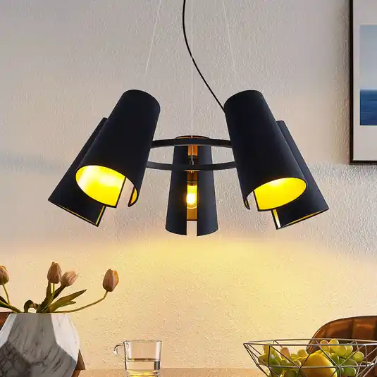 Novità Lucande Kemoni lampada a sospensione, 5 luci