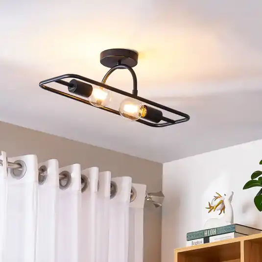 Subito Disponibile Applique Lucande Tornike, a 2 luci, in ferro