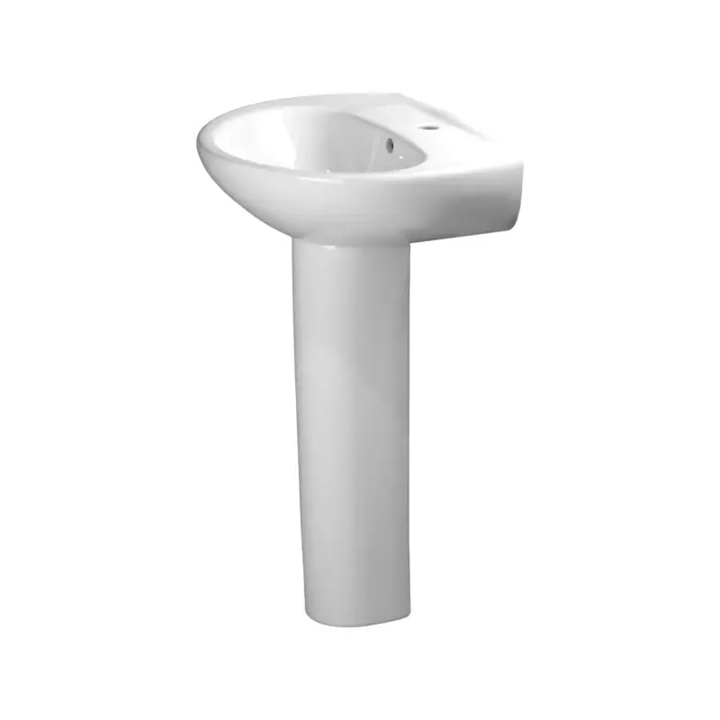 Ceramic washbasin installation on floor column Easy Magic KITEASYM4 Spedizione Espresso