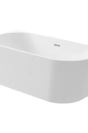 Bathtub, free-standing, left-side installation, 150 cm, in white acrylic DEANTE SILIA KDS_015L Economico