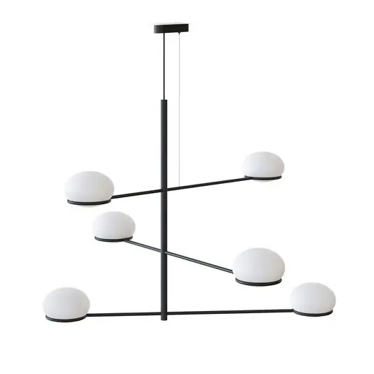 LEDS-C4 Coco Chandelier a sospensione, nero/bianco Offerta Lampo