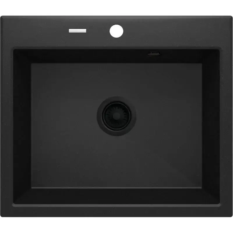 Kitchen sink 600 x 520 mm in metallic graphite colored composite Deante Andante ZQN_G103 Prezzo Di Fabbrica