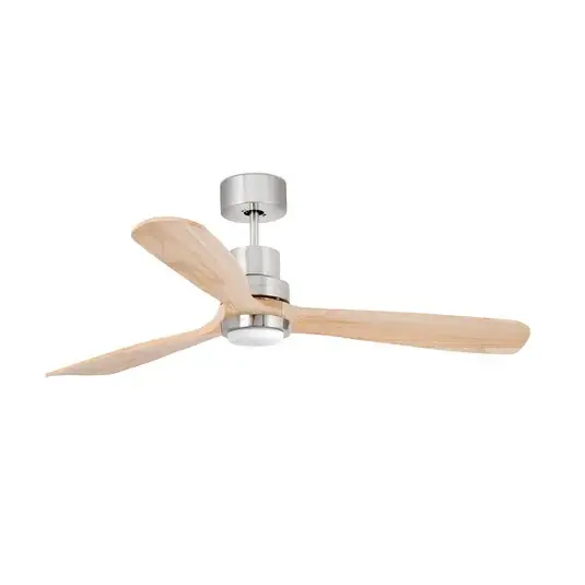 Ventilatore da soffitto Lantau L LED nichel/pino chiaro Consegna Rapida