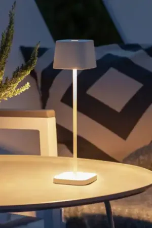 Subito Disponibile Lampada LED da tavolo Capri-Mini esterni, bianco