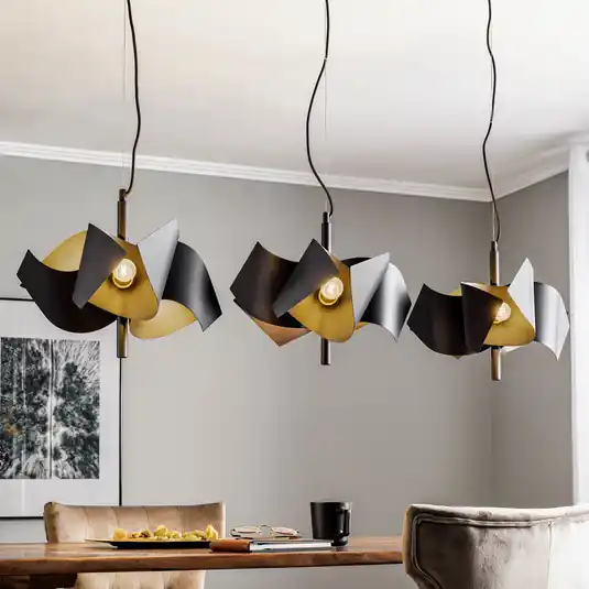 Saldi Lucande Imron lampada a sospensione, 3 luci, nero