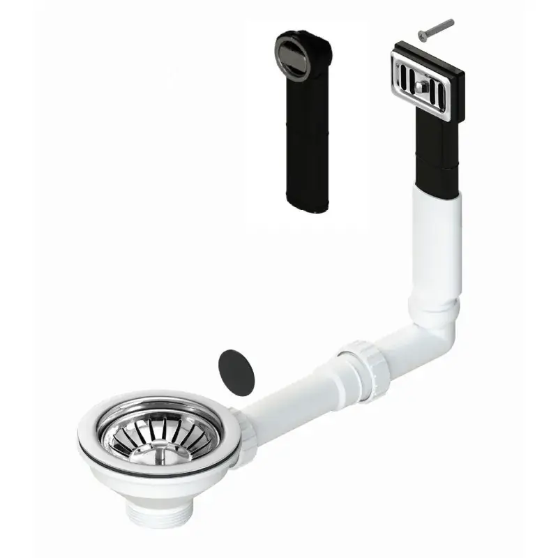 Offerta Speciale Waste for sink Ø114 mm with rectangular overflowe L.B. Plast DS590-77-CL