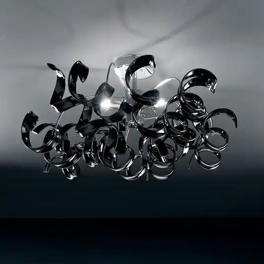 Bestseller Moderna plafoniera Astro, 3 luci, nera