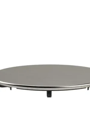 Decorative plate for waste Ø114 mm, brushed steel colour L.B. Plast BAO-P3 Nuova Collezione