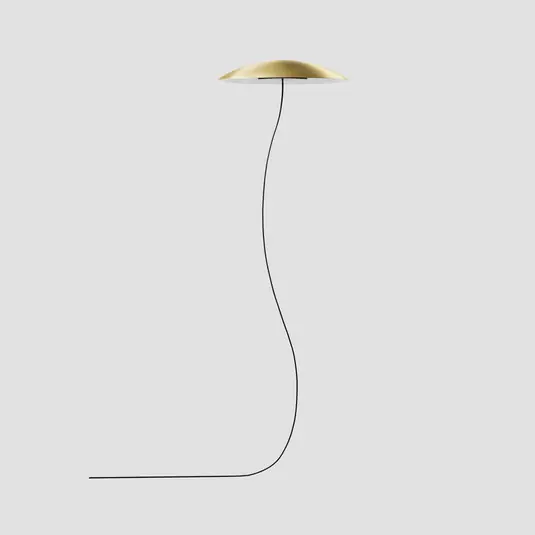 LEDS-C4 Noway Single piantana LED curva, oro Bestseller