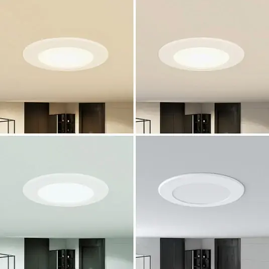 Faretto LED da incasso Rida, bianco. Ø 12 cm, CCT, IP44 Reso Gratuito