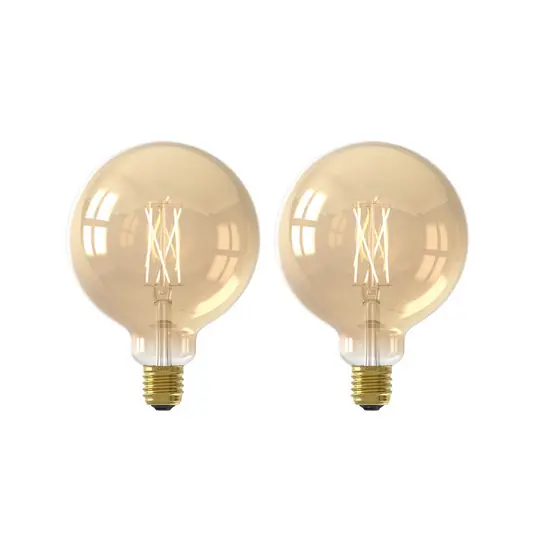 Calex Smart LED lampadina a filamento E27 G95 7W CCT set di 2 Compra Adesso