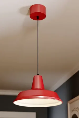 Spedizione Espresso Lampada a sospensione CLASS, rosso/bianco, Ø 36 cm, metallo