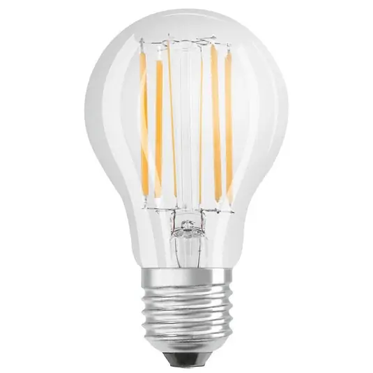 Spedito Oggi OSRAM LED E27 7,5 ClassicA 2.700K trasparente dimm