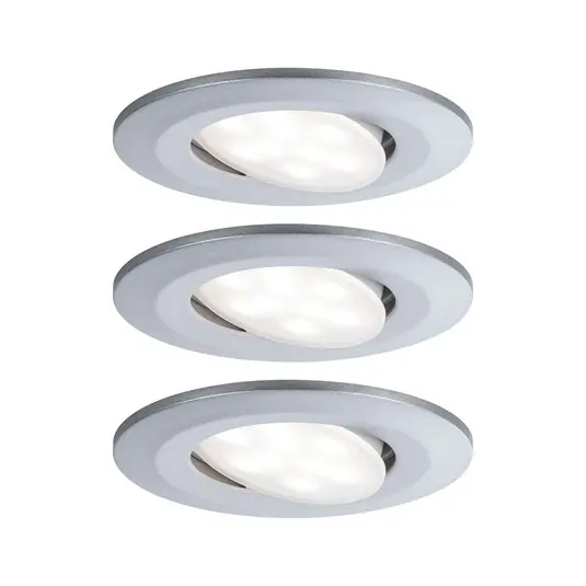 Nuovo Arrivo Paulmann Calla cromata, dimmerabile e orientabile, 4.000 K, 9 cm, set da 3 pezzi