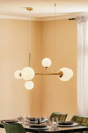 Offerta Del Giorno Lampada a sospensione Dione, 6 luci, dorata