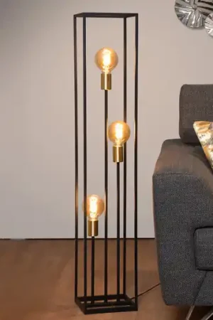 Acquista Ora Lampada da terra Ruben, nera, a 3 luci