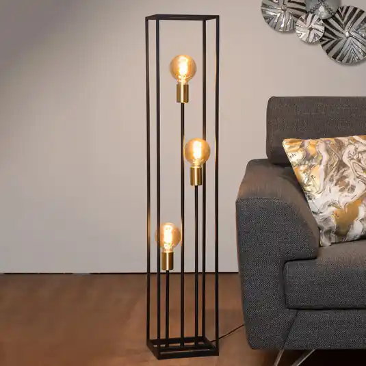 Acquista Ora Lampada da terra Ruben, nera, a 3 luci