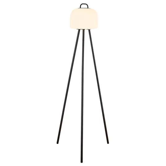 Sconto Piantana LED Kettle Tripod in metallo, paralume 22 cm