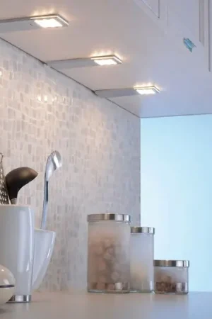 Lampada LED per mobili Helena, 19 x 7 cm, set di 3, sensore, metallo Spedito Oggi