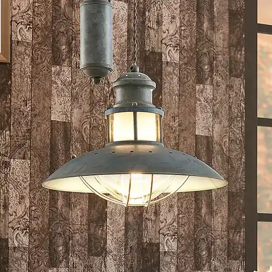 Promozione Lampada a sospensione Lindby Louisanne, regolabile, grigio-verde, metallo
