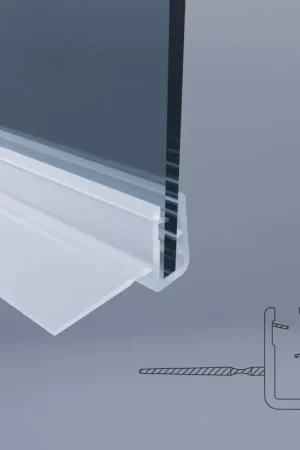 Vertical seal for 6 mm glass over bath Novellini JOLLY R52JOL-TR Prezzo Di Fabbrica